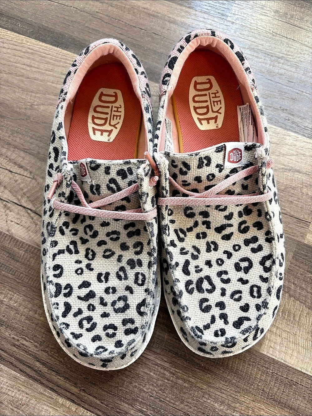 Hey Dude Wendy Youth Funk Leo Sneakers Pink & Black Girls US YT6